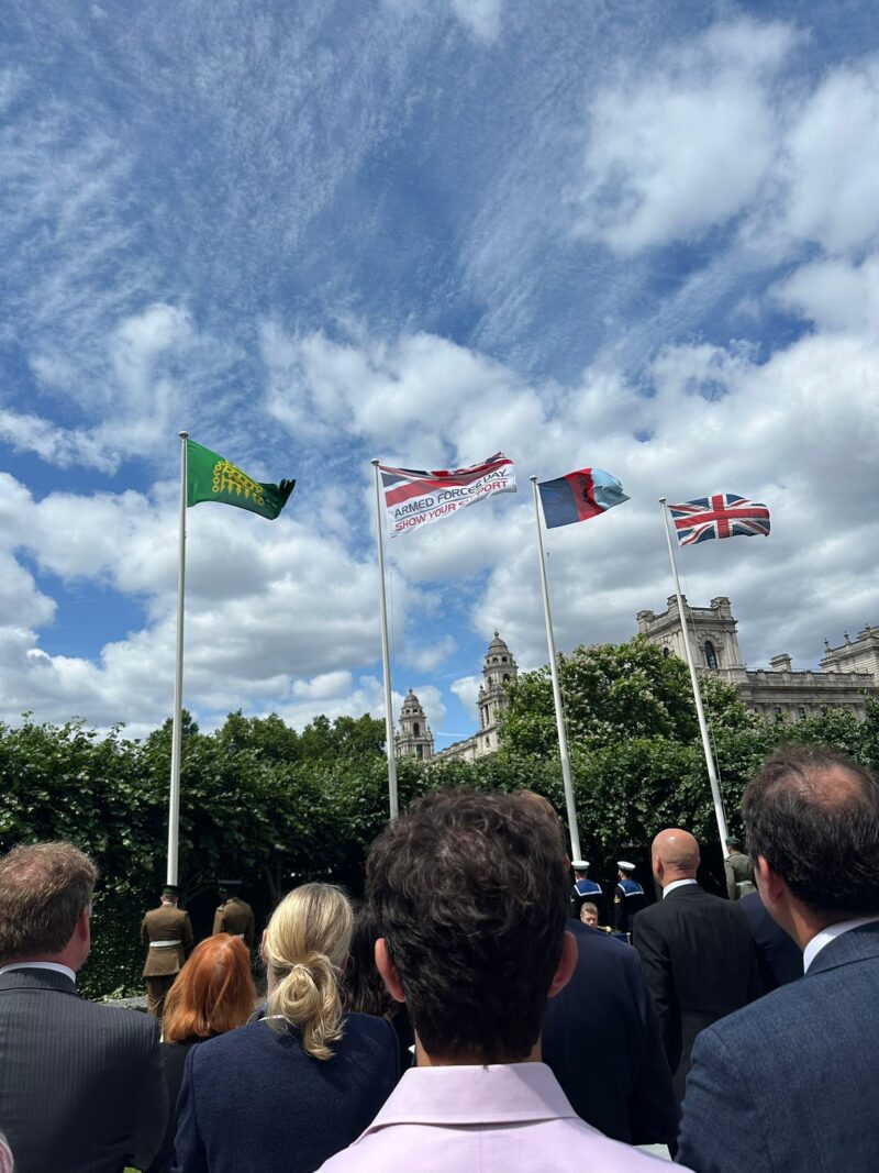 Flag raising ceremony for Armed Forces Week