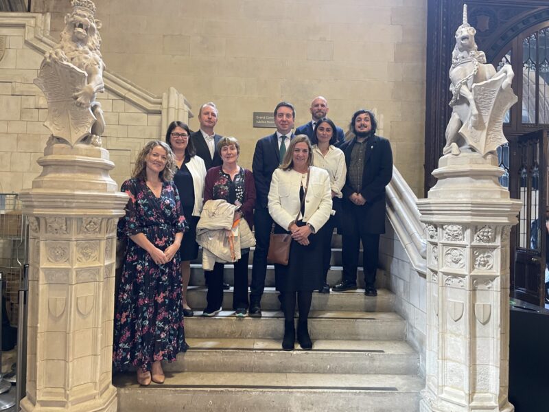 Rachel Hopkins MP with Liam Conlon MP and Luton Irish Forum in Parliament