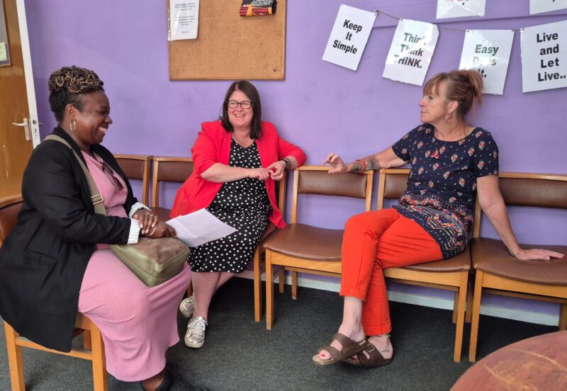 Rachel Hopkins MP with South Ward Councillor Charmaine Isles at Penrose Roots Connects Group