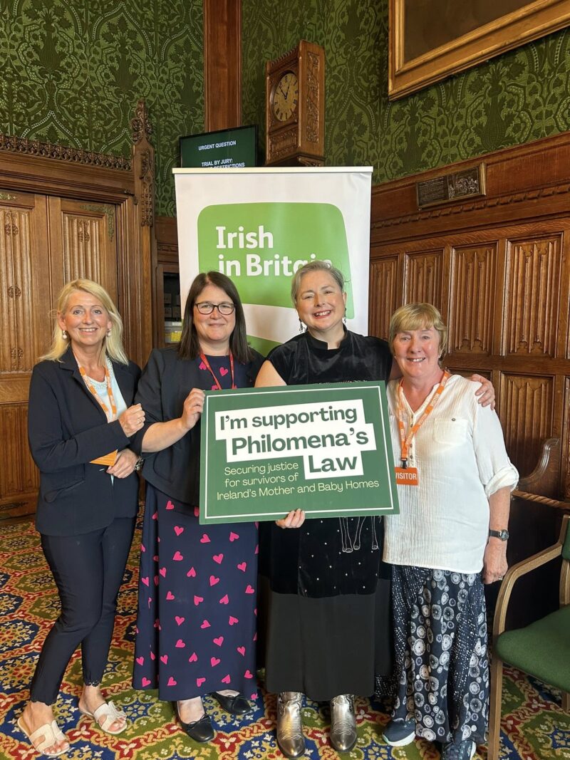 Rachel Hopkins MP with Siobhán McSweeney and Elleesa and Christina from Luton Irish Forum