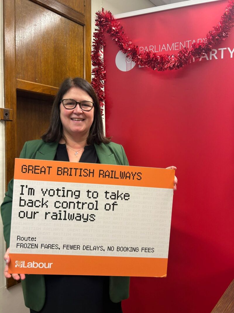 Rachel Hopkins MP supporting the Railways Bill