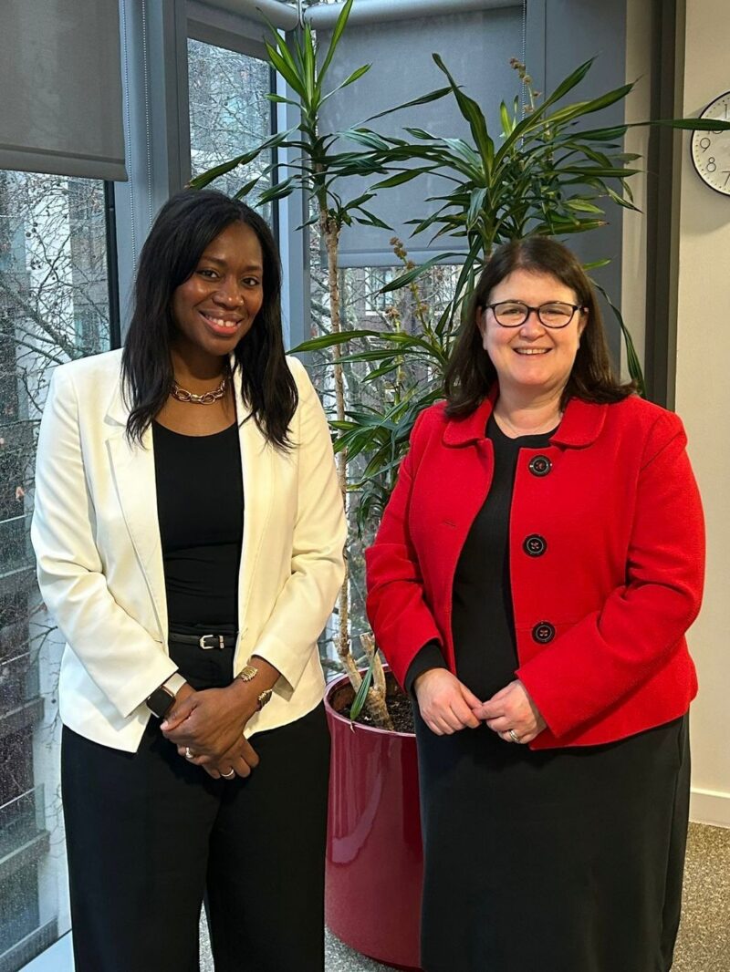 Rachel Hopkins MP with Miatta Fahnbulleh MP, Minister for Devolution, Faith and Communities