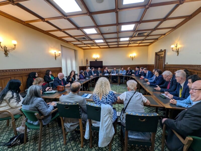 Rachel Hopkins attending the a meeting of the APPG for Kashmir