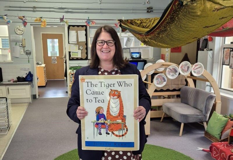 Rachel Hopkins MP in a local nursery