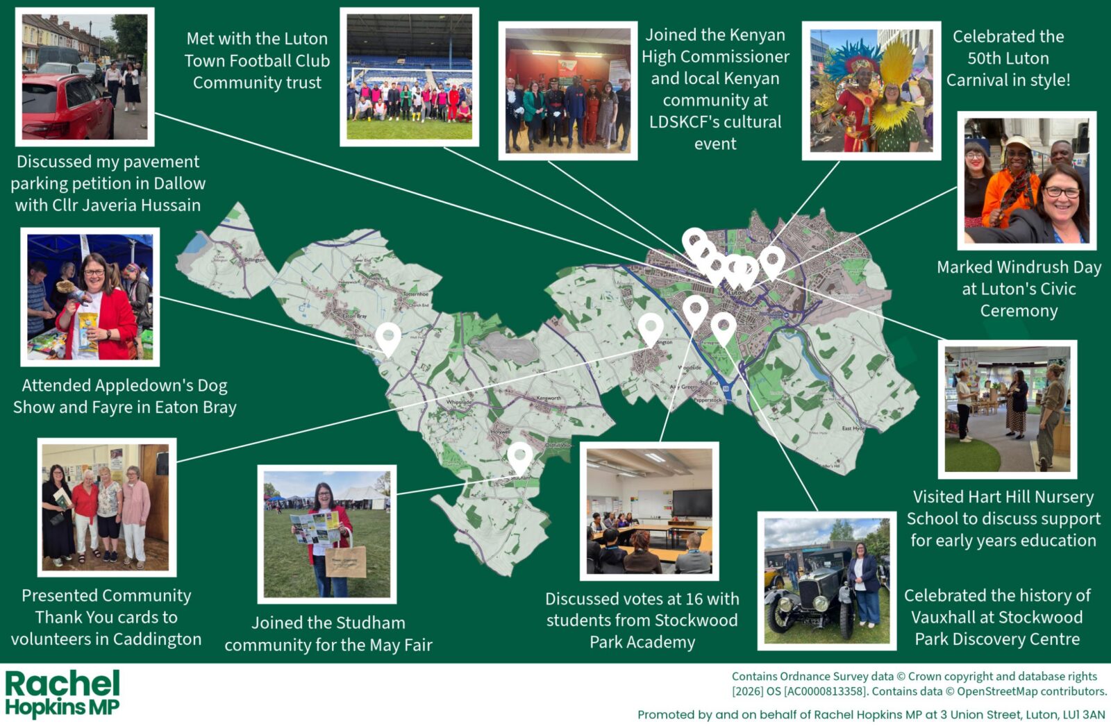 Rachel Hopkins MP activity across Luton South and South Bedfordshire