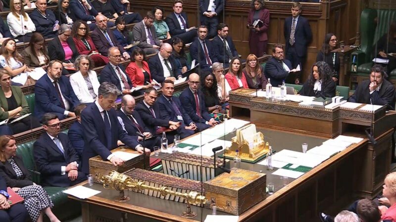 Foreign Secretary Ed Miliband giving a statement on Israel Palestine in the House of Commons
