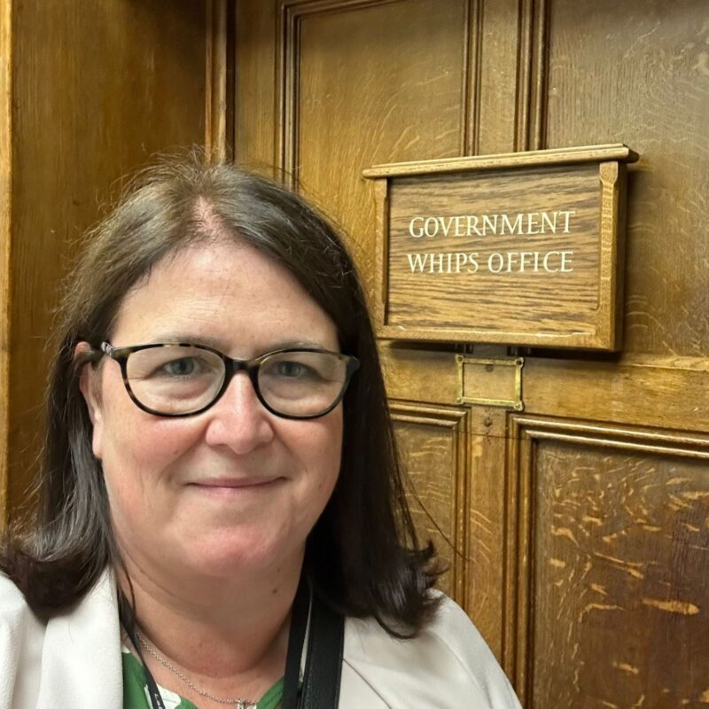 Rachel Hopkins MP at the Government Whips office