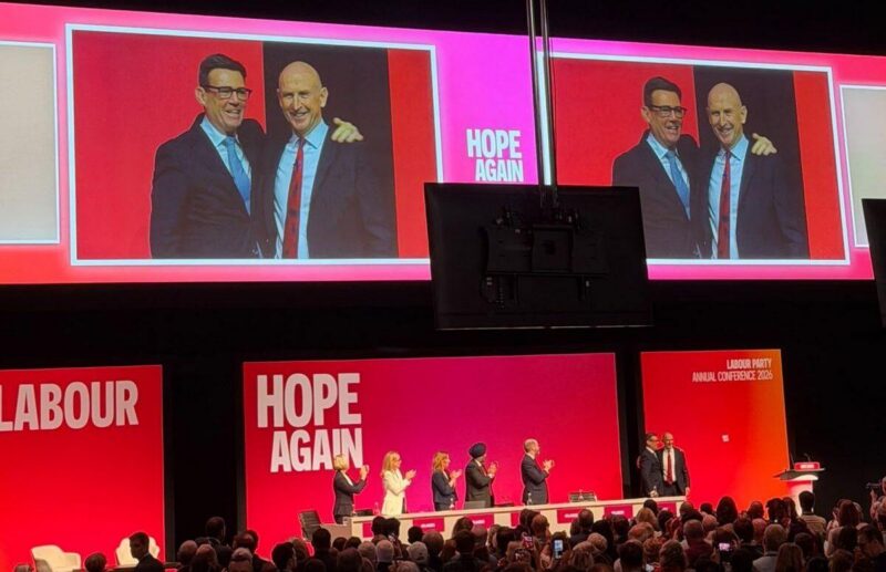 Prime Minister Andy Burnham and Chancellor John Healey at Labour Conference 2026